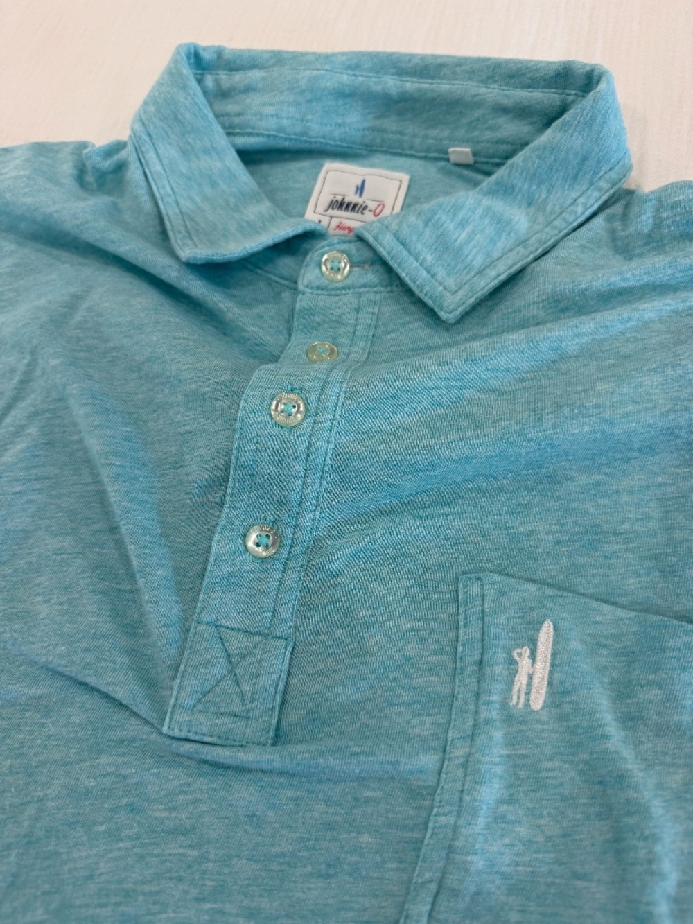 Johnny O - Short Sleeved Polo - Light Green - Men's - Large